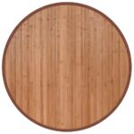 vidaXL Okrúhly koberec prírodný 60 cm bambus – Obrázok 2