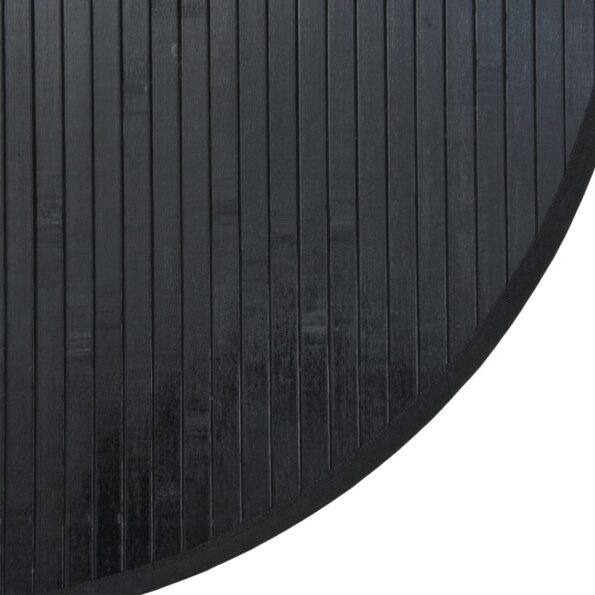 vidaXL Okrúhly koberec čierny 80 cm bambusový – Obrázok 6