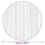 vidaXL Okrúhly koberec prírodný 100 cm bambus – Obrázok 8