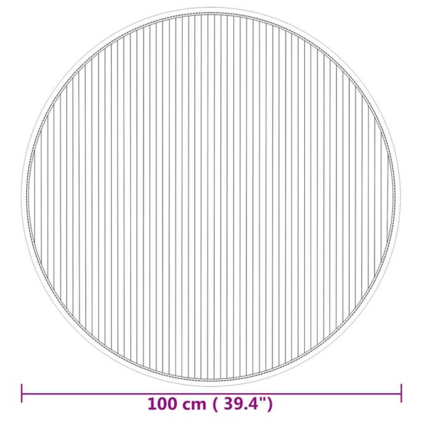 vidaXL Okrúhly koberec prírodný 100 cm bambus – Obrázok 8