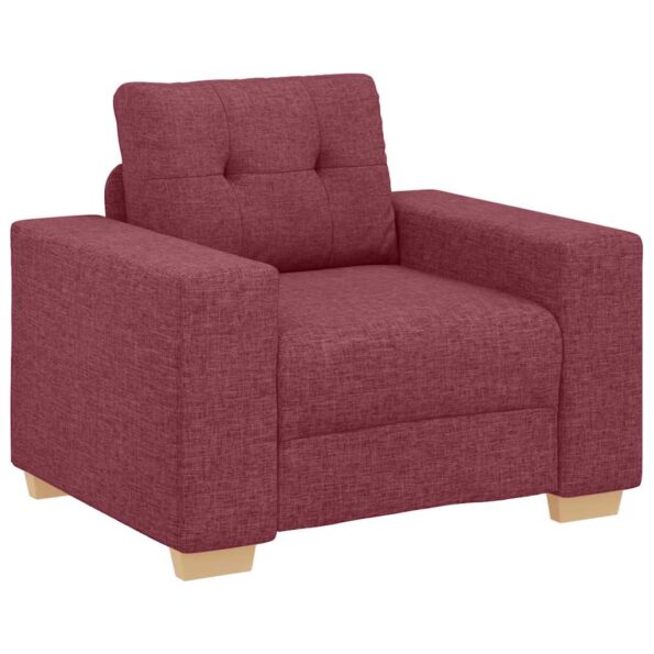 vidaXL Rozkladacia pohovka, vínovo červená 100x78x80 cm, látka – Obrázok 2