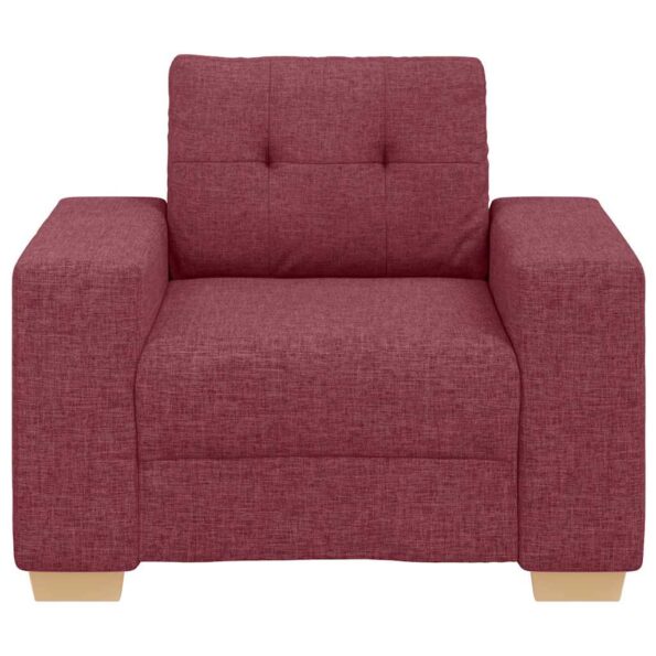 vidaXL Rozkladacia pohovka, vínovo červená 100x78x80 cm, látka – Obrázok 4