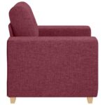 vidaXL Rozkladacia pohovka, vínovo červená 100x78x80 cm, látka – Obrázok 5