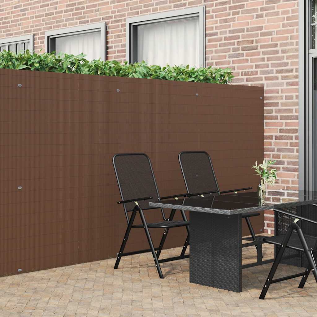 42002621_1.jpg vidaXL Záhradný plot obojstranný hnedý 1,8x3 m PVC – Obrázok 1