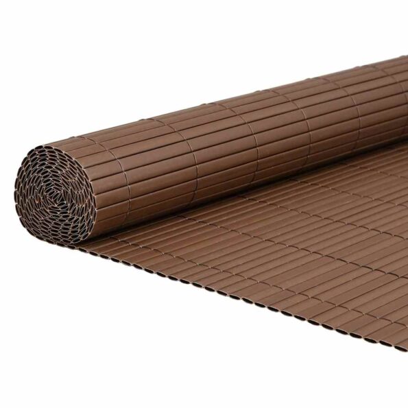 vidaXL Záhradný plot obojstranný hnedý 1,8x3 m PVC – Obrázok 2