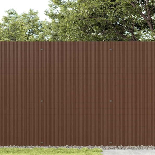vidaXL Záhradný plot obojstranný hnedý 1,8x3 m PVC – Obrázok 3