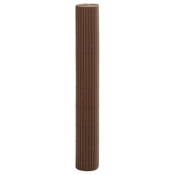 vidaXL Záhradný plot obojstranný hnedý 1,8x3 m PVC – Obrázok 4