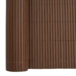 vidaXL Záhradný plot obojstranný hnedý 1,8x3 m PVC – Obrázok 8
