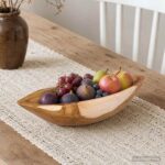 vidaXL Fruit Bowl JEPARA Teak Brown 46 x 16 x 11 cm