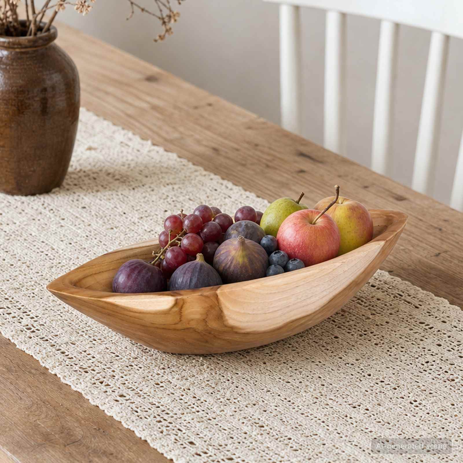 42010341_1.jpg vidaXL Fruit Bowl JEPARA Teak Brown 46 x 16 x 11 cm – Obrázok 1