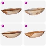 vidaXL Fruit Bowl JEPARA Teak Brown 46 x 16 x 11 cm – Obrázok 8