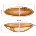 vidaXL Fruit Bowl JEPARA Teak Brown 46 x 16 x 11 cm – Obrázok 9