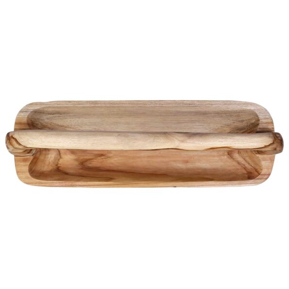 vidaXL Fruit Bowl JEPARA Teak Brown 61 x 21 x 21 cm – Obrázok 5