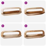 vidaXL Fruit Bowl JEPARA Teak Brown 61 x 21 x 21 cm – Obrázok 8