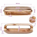 vidaXL Fruit Bowl JEPARA Teak Brown 61 x 21 x 21 cm – Obrázok 9