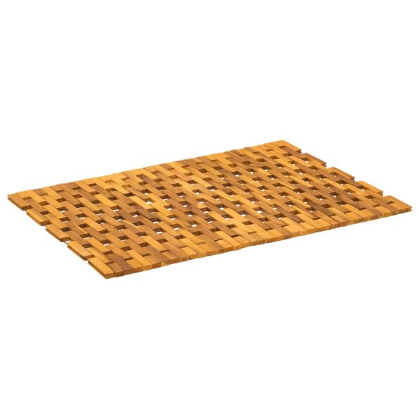 vidaXL Kúpeľňové predložky Prírodná 55 x 80 cm Pevné akáciové drevo – Obrázok 2