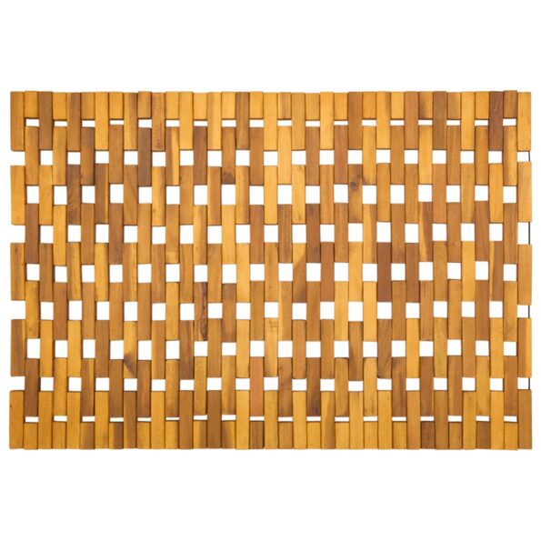 vidaXL Kúpeľňové predložky Prírodná 55 x 80 cm Pevné akáciové drevo – Obrázok 6