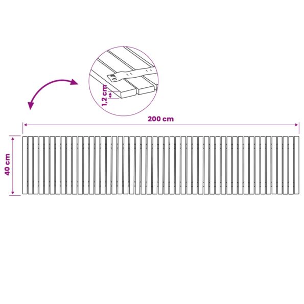 vidaXL Záhradná cestička 3 ks Prírodná 200 x 40 cm – Obrázok 8