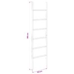 vidaXL Rebrík na deky Čierna 50 x 190 cm Bambus – Obrázok 4