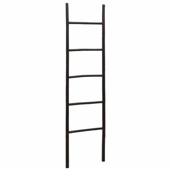 vidaXL Rebrík na deky Čierna 40 x 150 cm Bambus – Obrázok 2