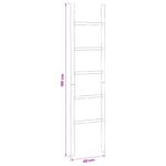 vidaXL Rebrík na deky Čierna 40 x 150 cm Bambus – Obrázok 4
