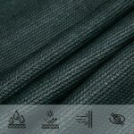 vidaXL Plachta na tienenie 2 x 2 x 2 m HDPE Trojuholníkový Tmavozelená – Obrázok 4