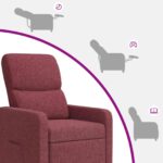 vidaXL Pohovka Víno červené Látka – Obrázok 8