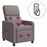 vidaXL Masážne relaxačné kreslo Sivohnedá – Obrázok 2