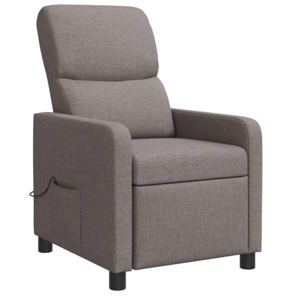 vidaXL Masážne relaxačné kreslo Sivohnedá – Obrázok 3