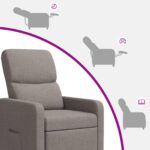 vidaXL Masážne relaxačné kreslo Sivohnedá – Obrázok 8