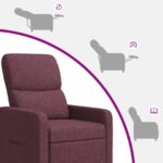 vidaXL Pohovka Fialová Látka – Obrázok 8