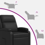 vidaXL Pohovka Čierna Umelá koža – Obrázok 6