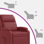 vidaXL Pohovka Víno červené Umelá koža – Obrázok 6