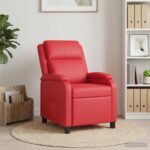 vidaXL Pohovka Červená Umelá koža