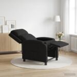vidaXL Pohovka Čierna Látka