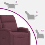 vidaXL Pohovka Fialová Látka – Obrázok 6