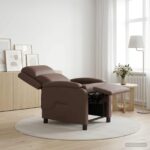 vidaXL Masážne relaxačné kreslo Hnedá Umelá koža – Obrázok 11
