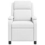 vidaXL Masážne relaxačné kreslo Biela Umelá koža – Obrázok 4