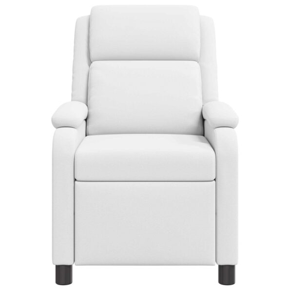 vidaXL Masážne relaxačné kreslo Biela Umelá koža – Obrázok 4