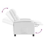 vidaXL Masážne relaxačné kreslo Biela Umelá koža – Obrázok 7