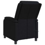 vidaXL Masážne relaxačné kreslo Čierna Látka – Obrázok 5
