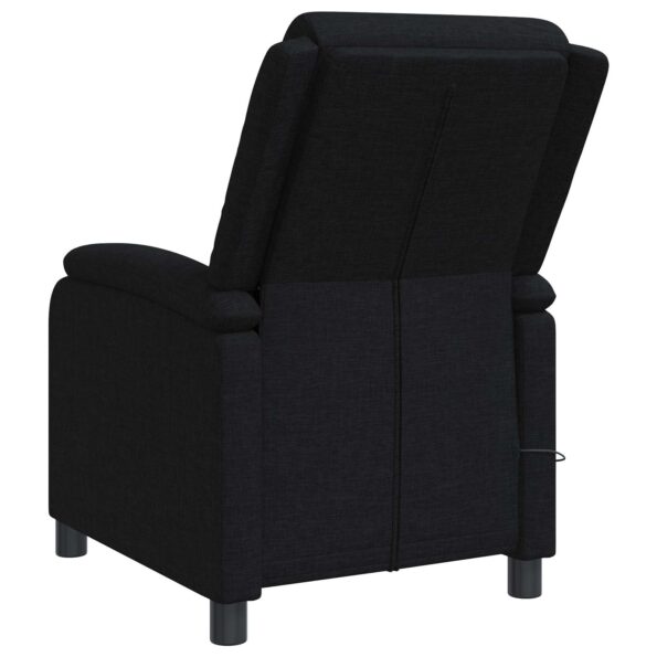 vidaXL Masážne relaxačné kreslo Čierna Látka – Obrázok 5