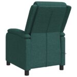 vidaXL Masážne relaxačné kreslo Tmavozelená Látka – Obrázok 5