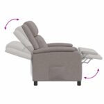 vidaXL Masážne relaxačné kreslo Sivohnedá Látka – Obrázok 7