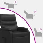 vidaXL Pohovka Čierna Umelá koža – Obrázok 6