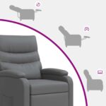 vidaXL Pohovka Sivá Umelá koža – Obrázok 6