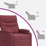 vidaXL Pohovka Víno červené Látka – Obrázok 6