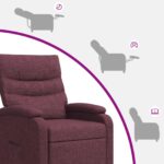 vidaXL Pohovka Fialová Látka – Obrázok 6