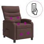 vidaXL Masážne relaxačné kreslo Hnedá Umelá koža – Obrázok 2
