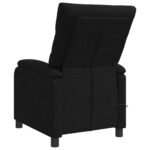 vidaXL Masážne relaxačné kreslo Čierna Látka – Obrázok 5